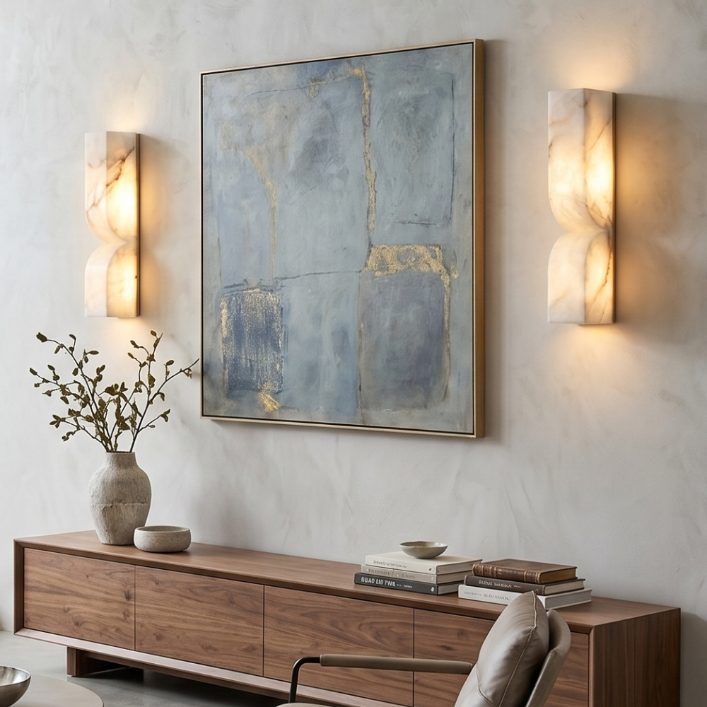 Elegant Dimmable Wall Sconce in Alabaster Finish 96