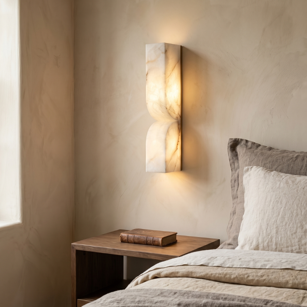 Elegant Dimmable Wall Sconce in Alabaster Finish 98