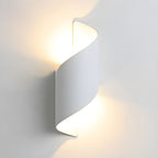 Elegant Dual-Light LED Wall Sconce Metal Black Gold Finish 9