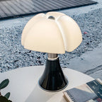 Elegant Floral Bedside Lamp Acrylic Steel White 1