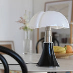 Elegant Floral Bedside Lamp Acrylic Steel White 7