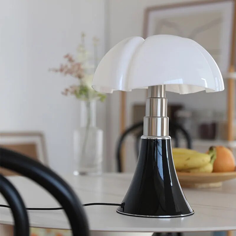 Elegant Floral Bedside Lamp Acrylic Steel White 7