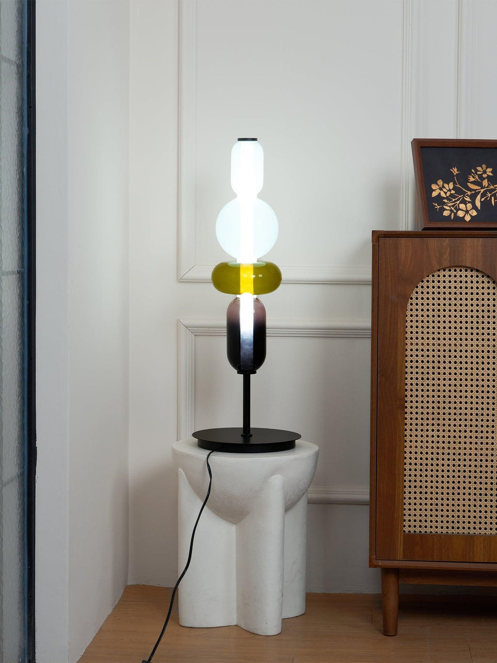 Elegant Glass Bedside Lamp with LED  7