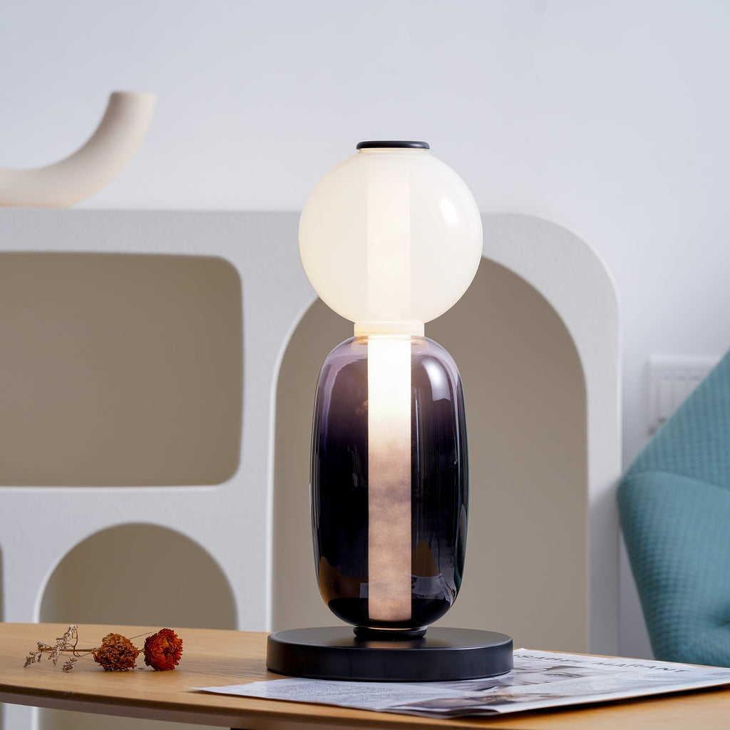 Elegant Glass Bedside Lamp with LED  8