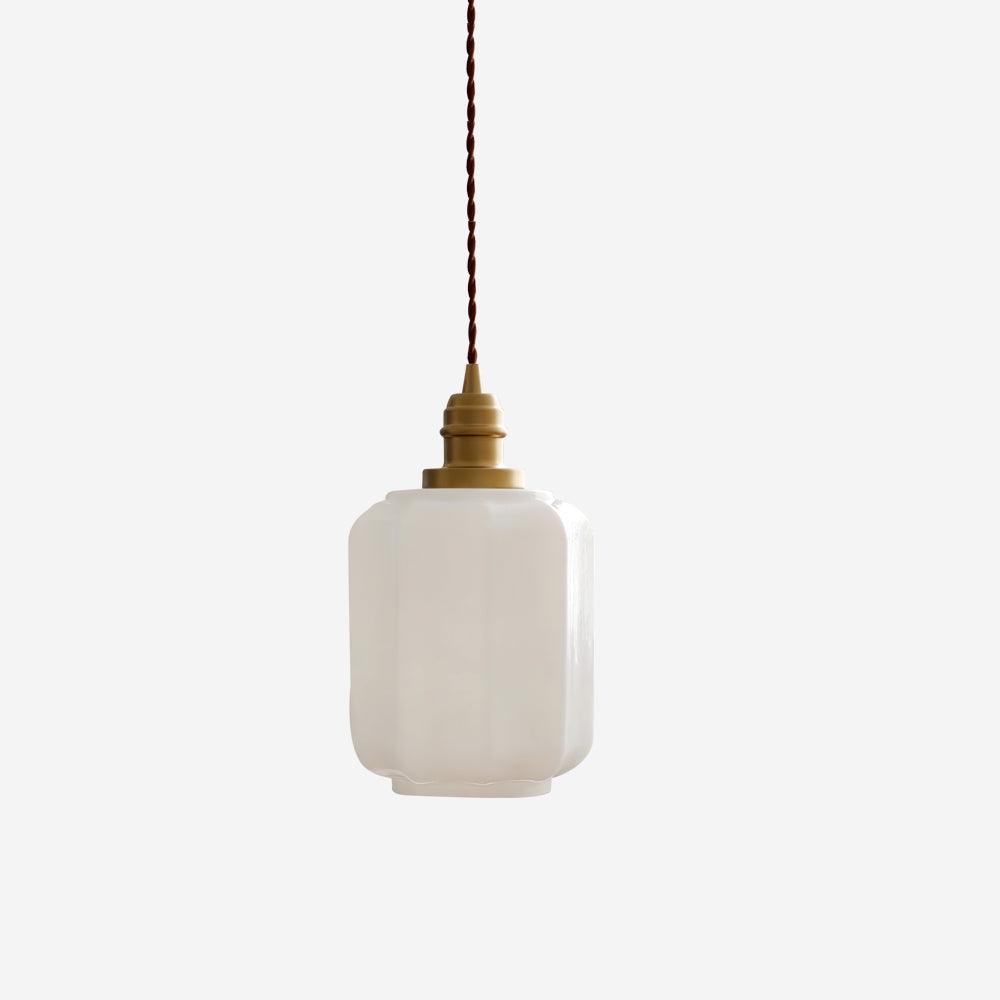Elegant Glass Pendant Light with Brass Finish for Kitchen Lighting 1