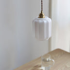 Elegant Glass Pendant Light with Brass Finish for Kitchen Lighting 3