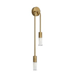 Elegant Gold Twin-Scoop Wall Sconce with Acrylic Finish 0