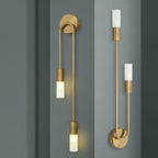 Elegant Gold Twin-Scoop Wall Sconce with Acrylic Finish 1