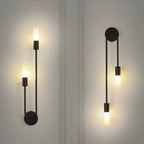 Elegant Gold Twin-Scoop Wall Sconce with Acrylic Finish 3