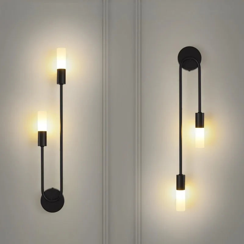 Elegant Gold Twin-Scoop Wall Sconce with Acrylic Finish 3