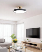 Elegant Gold and White Semi-Flush Ceiling Lamp – Modern LED Ceiling Light Fixture for Living Room and Kitchen 3