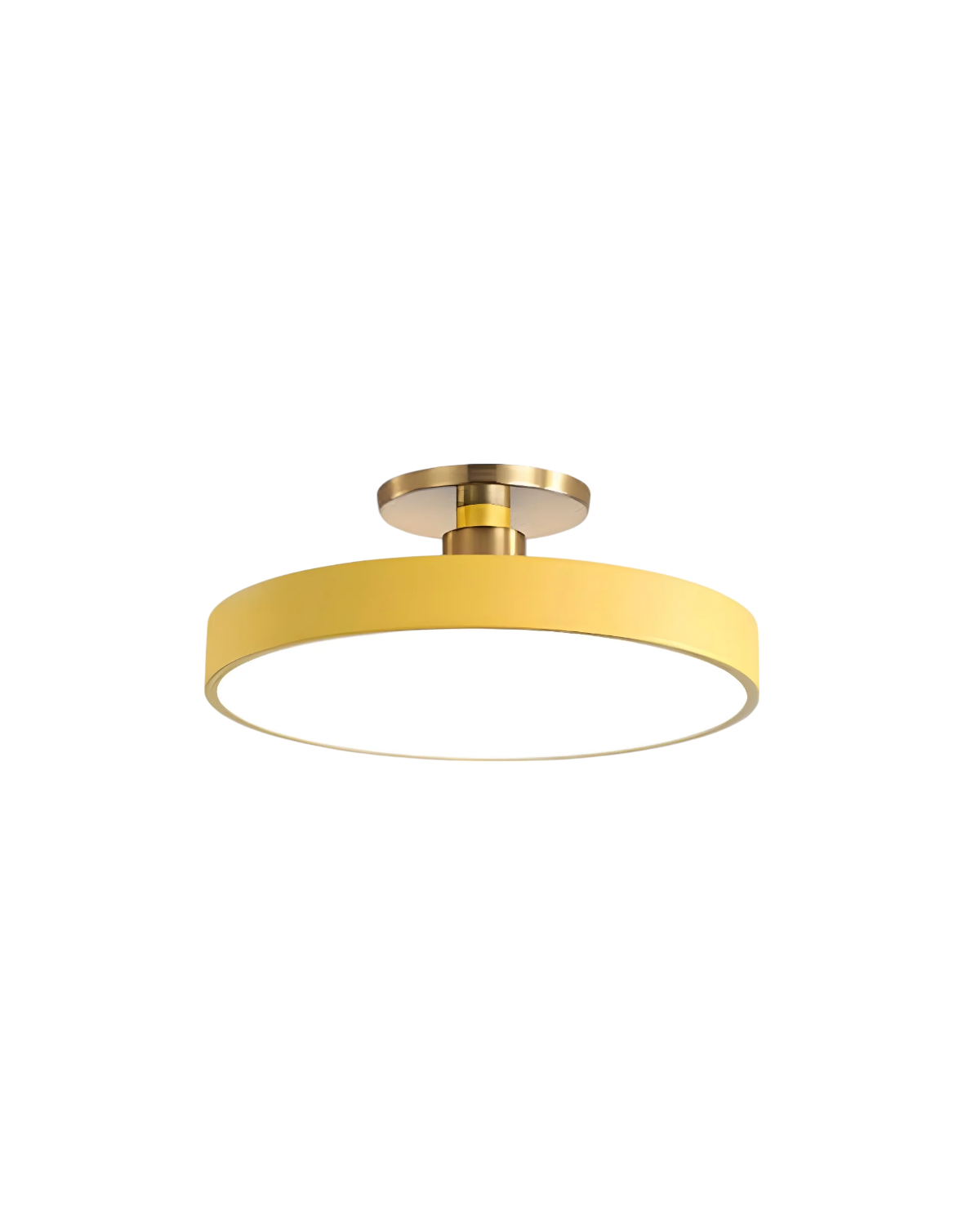 Elegant Gold and White Semi-Flush Ceiling Lamp – Modern LED Ceiling Light Fixture for Living Room and Kitchen 9