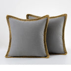 Elegant Grey and Red Pillow Cover – Cozy Farmhouse Cushion Cover in Various Sizes for Home Decor 10