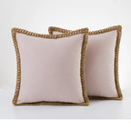 Elegant Grey and Red Pillow Cover – Cozy Farmhouse Cushion Cover in Various Sizes for Home Decor 12