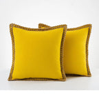 Elegant Grey and Red Pillow Cover – Cozy Farmhouse Cushion Cover in Various Sizes for Home Decor 13