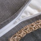 Elegant Grey and Red Pillow Cover – Cozy Farmhouse Cushion Cover in Various Sizes for Home Decor 5