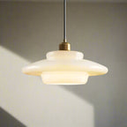 Elegant Mid-Century Glass Pendant Light – Adjustable Brass Hanging Lamp for Kitchen and Living Room 11