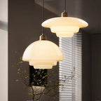 Elegant Mid-Century Glass Pendant Light – Adjustable Brass Hanging Lamp for Kitchen and Living Room 2