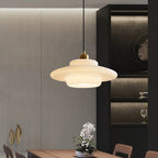 Elegant Mid-Century Glass Pendant Light – Adjustable Brass Hanging Lamp for Kitchen and Living Room 5