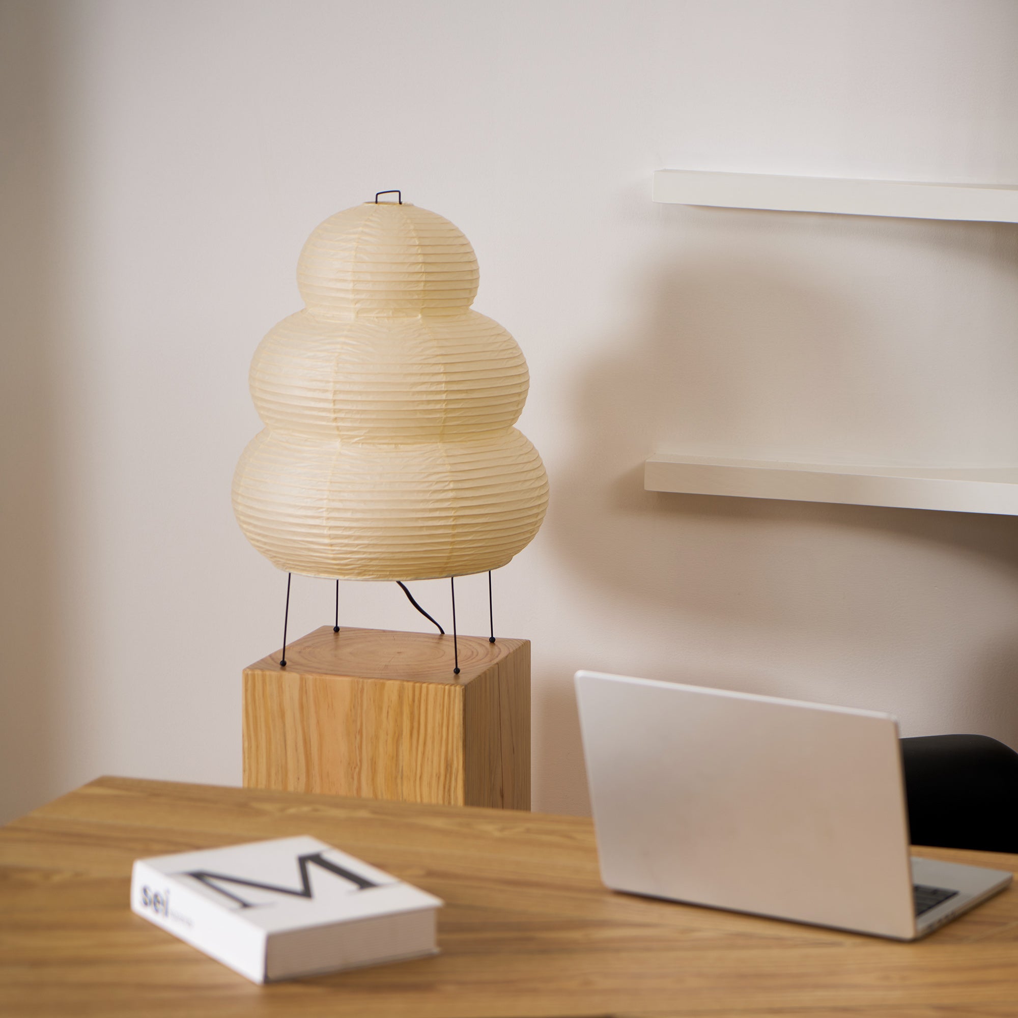 Elegant Paper Table Lamp – Adjustable Size Indoor Lighting for Bedside or Desk Use, Soft Illumination in Various Dimensions 5