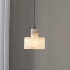Elegant Pendant Light Alabaster Adjustable Height 0