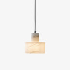 Elegant Pendant Light Alabaster Adjustable Height 1
