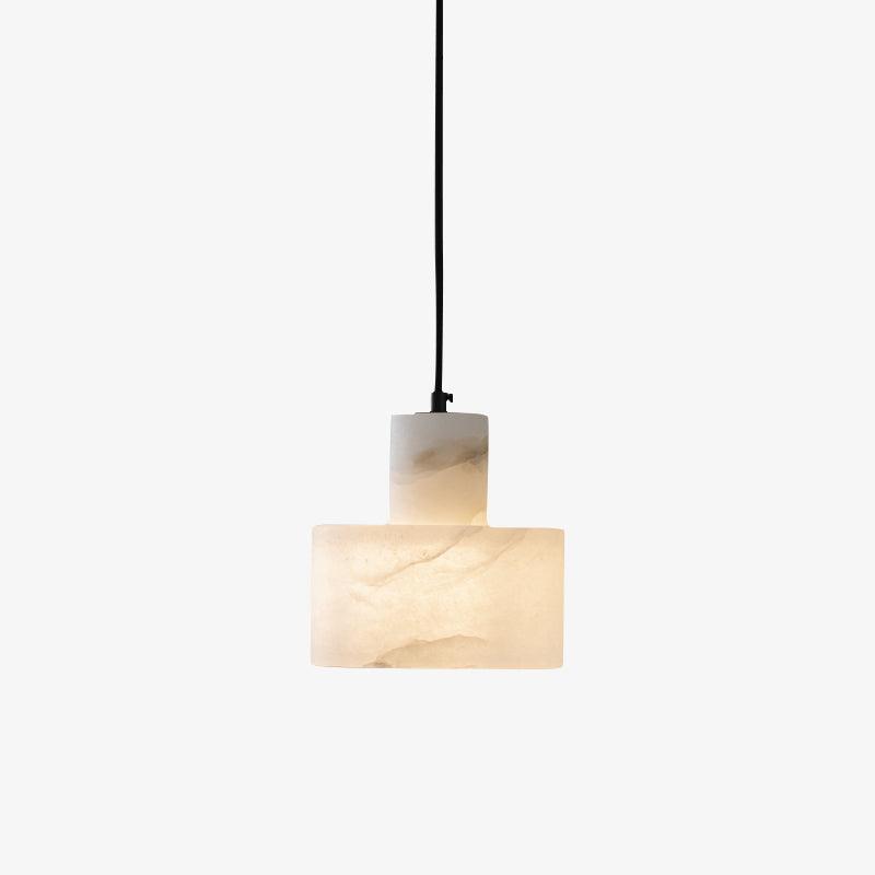 Elegant Pendant Light Alabaster Adjustable Height 1