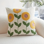 Elegant Plant Pattern Cushion Cover Cotton Blend 0