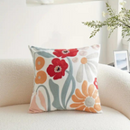 Elegant Plant Pattern Cushion Cover Cotton Blend 2