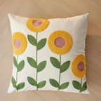Elegant Plant Pattern Cushion Cover Cotton Blend 4