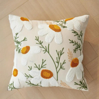 Elegant Plant Pattern Cushion Cover Cotton Blend 5