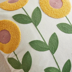 Elegant Plant Pattern Cushion Cover Cotton Blend 6