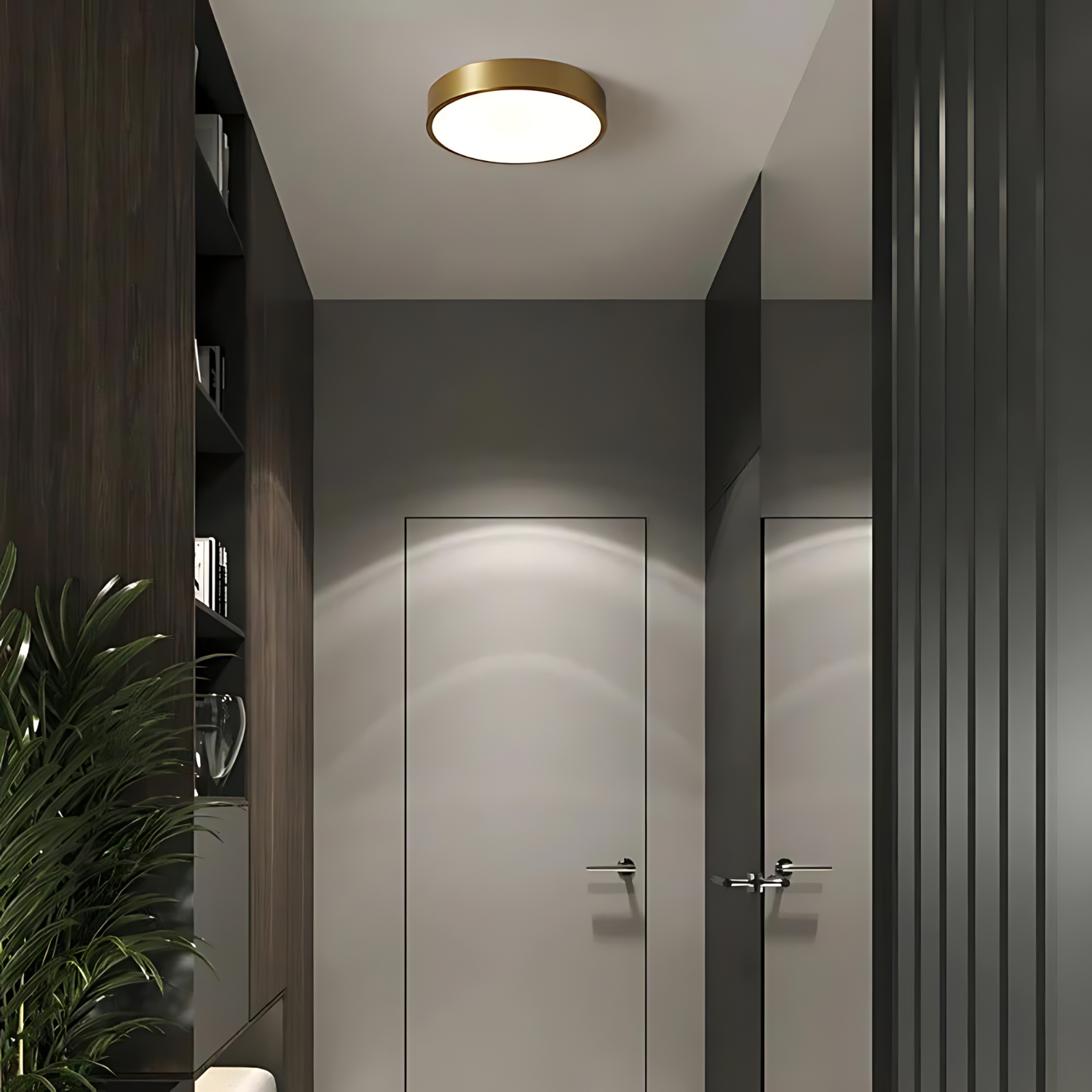 Elegant Ring of Light Floor Lamp, Metal Base, Glass Shade, LED Compatible 3