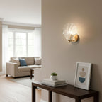 Elegant Shell Design LED Wall Sconce Brass Finish 6