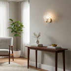 Elegant Shell Design LED Wall Sconce Brass Finish 7