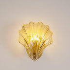 Elegant Shell Design LED Wall Sconce Brass Finish 9
