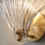 Elegant Shell Design LED Wall Sconce Brass Finish 98