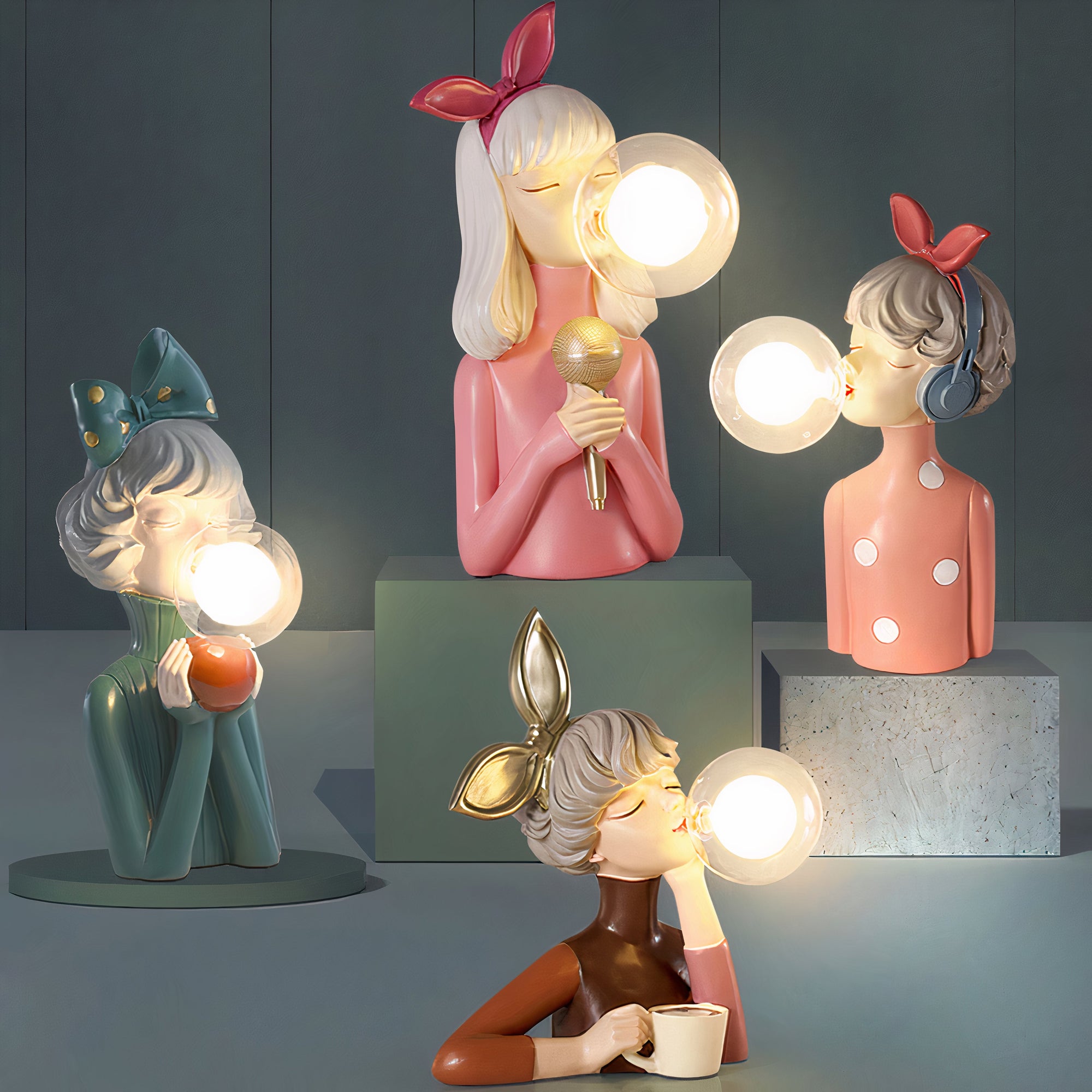 Elegant Table Lamp with Handmade Wooden Base and Soft Textile Shade – Cozy Bedside or Desk Lighting 2