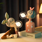 Elegant Table Lamp with Handmade Wooden Base and Soft Textile Shade – Cozy Bedside or Desk Lighting 3