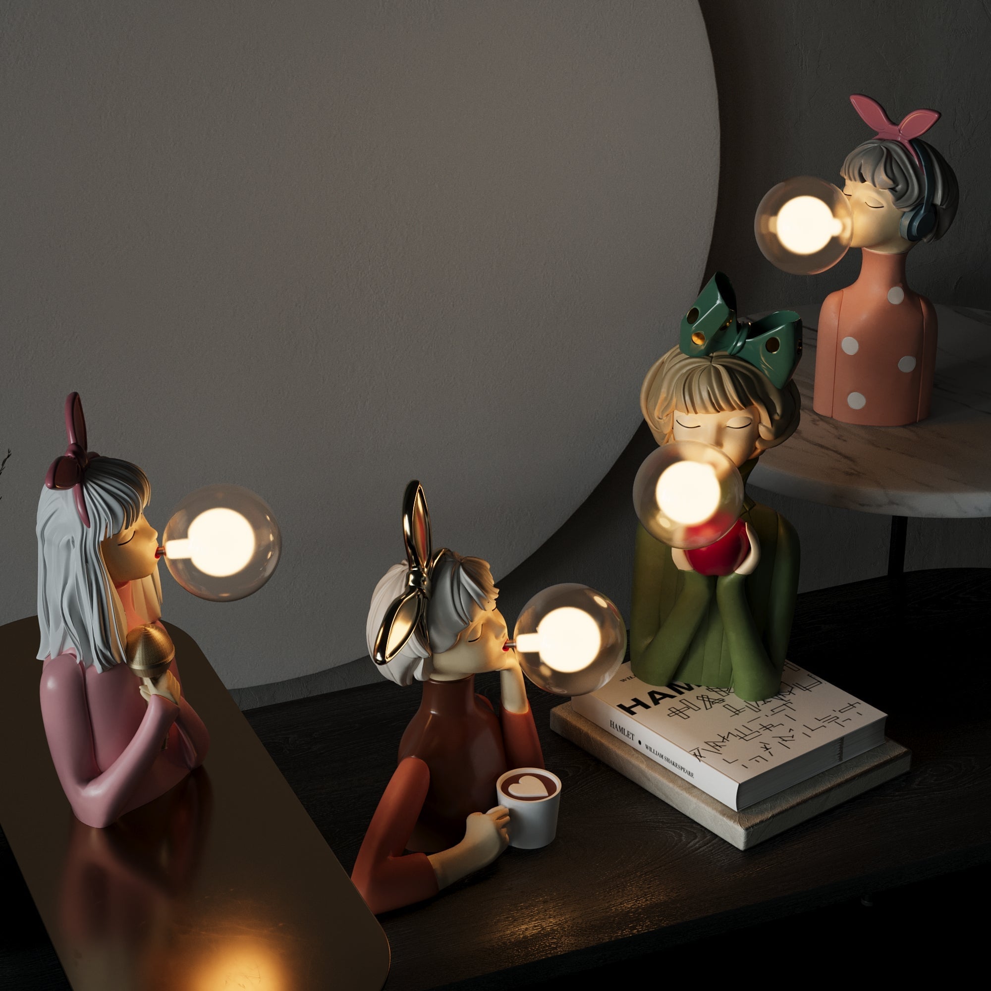Elegant Table Lamp with Handmade Wooden Base and Soft Textile Shade – Cozy Bedside or Desk Lighting 6