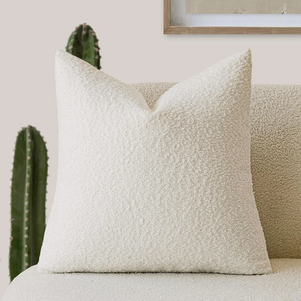 Elegant Tulum Cushion Cover – 45cm x 45cm Boucle Fabric Home Accent for Sofas and Armchairs 0