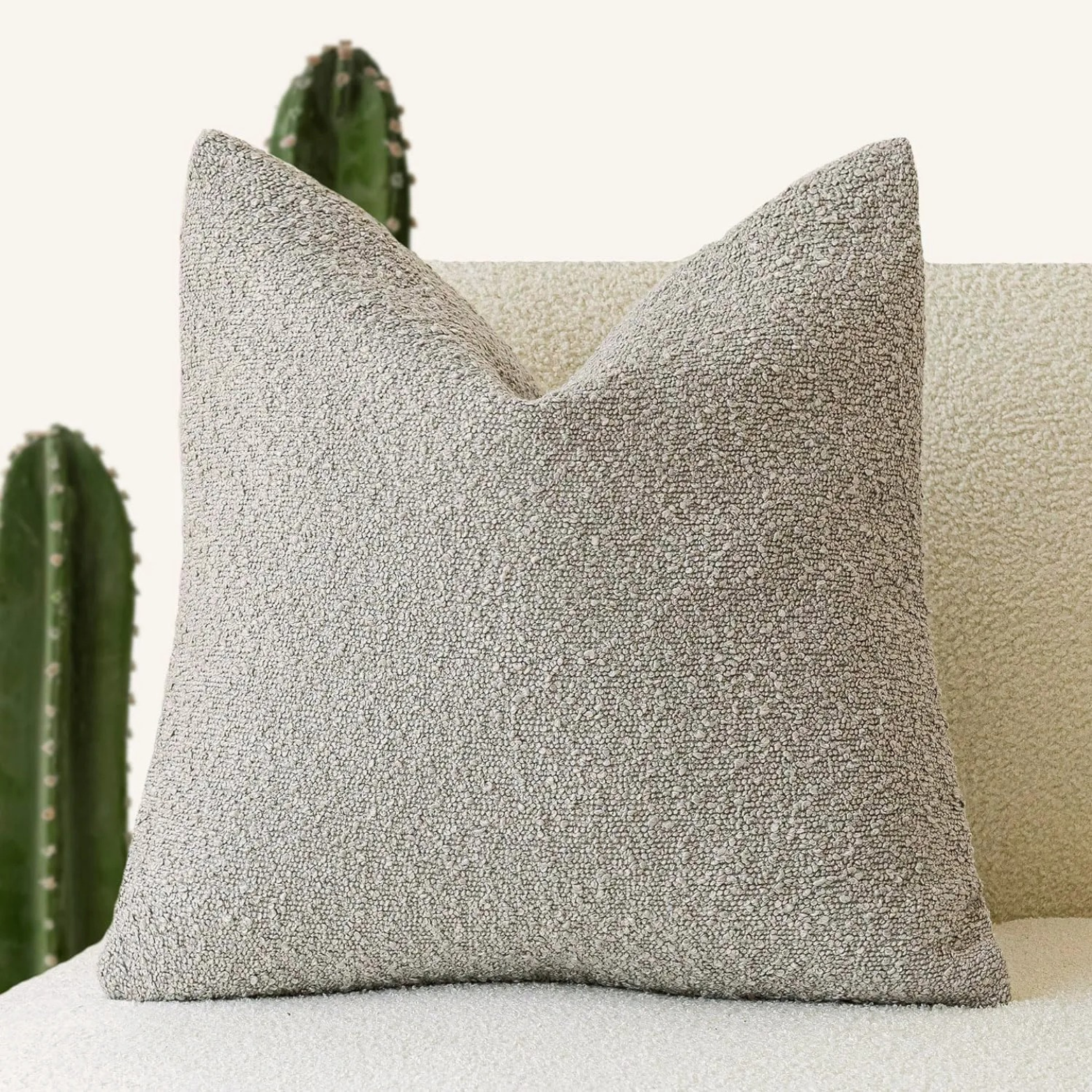 Elegant Tulum Cushion Cover – 45cm x 45cm Boucle Fabric Home Accent for Sofas and Armchairs 5