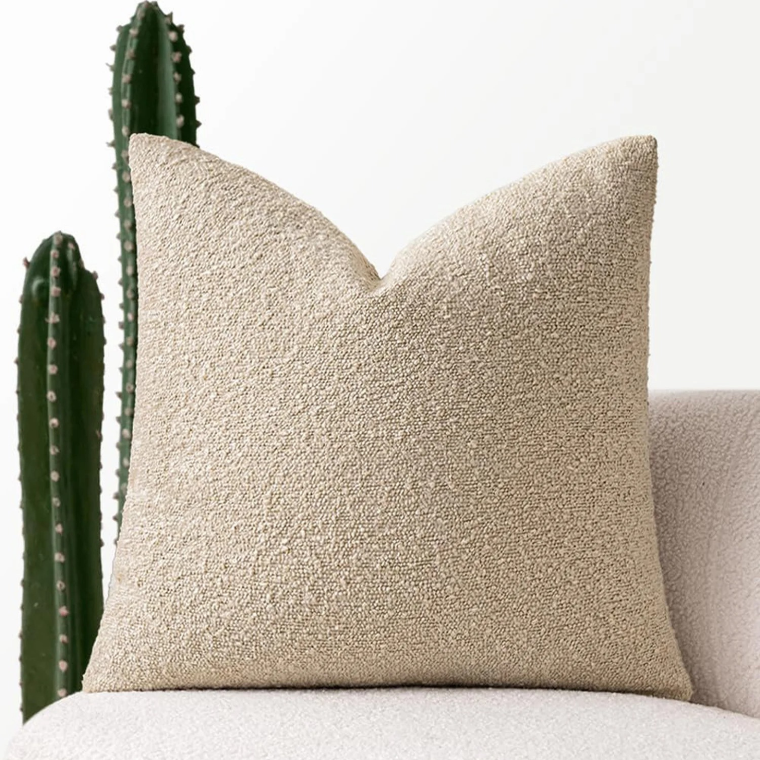 Elegant Tulum Cushion Cover – 45cm x 45cm Boucle Fabric Home Accent for Sofas and Armchairs 7