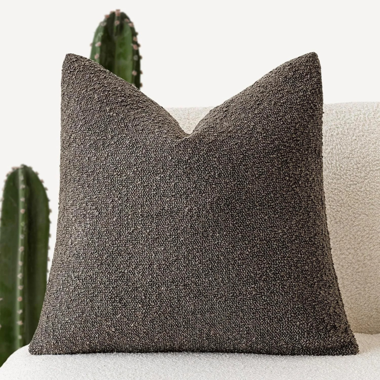 Elegant Tulum Cushion Cover – 45cm x 45cm Boucle Fabric Home Accent for Sofas and Armchairs 8