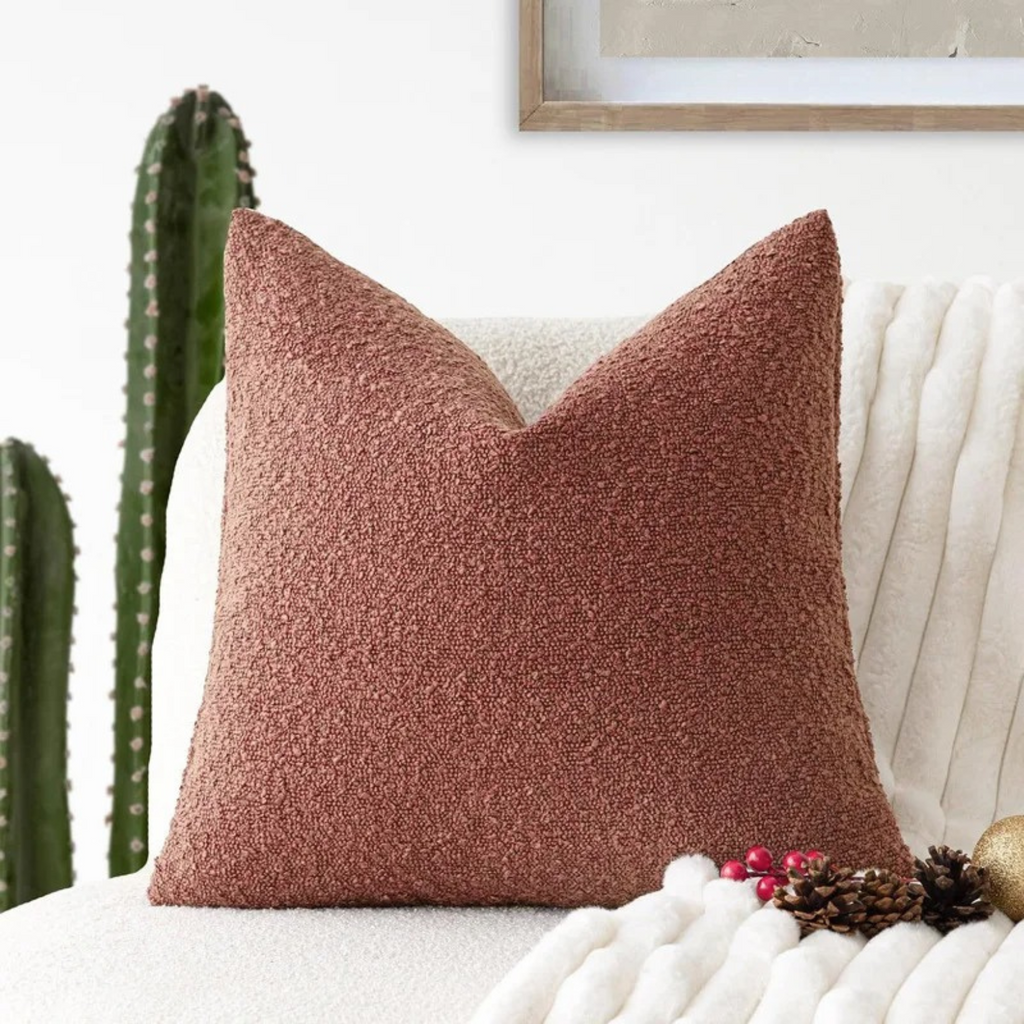 Elegant Tulum Cushion Cover – 45cm x 45cm Boucle Fabric Home Accent for Sofas and Armchairs 9
