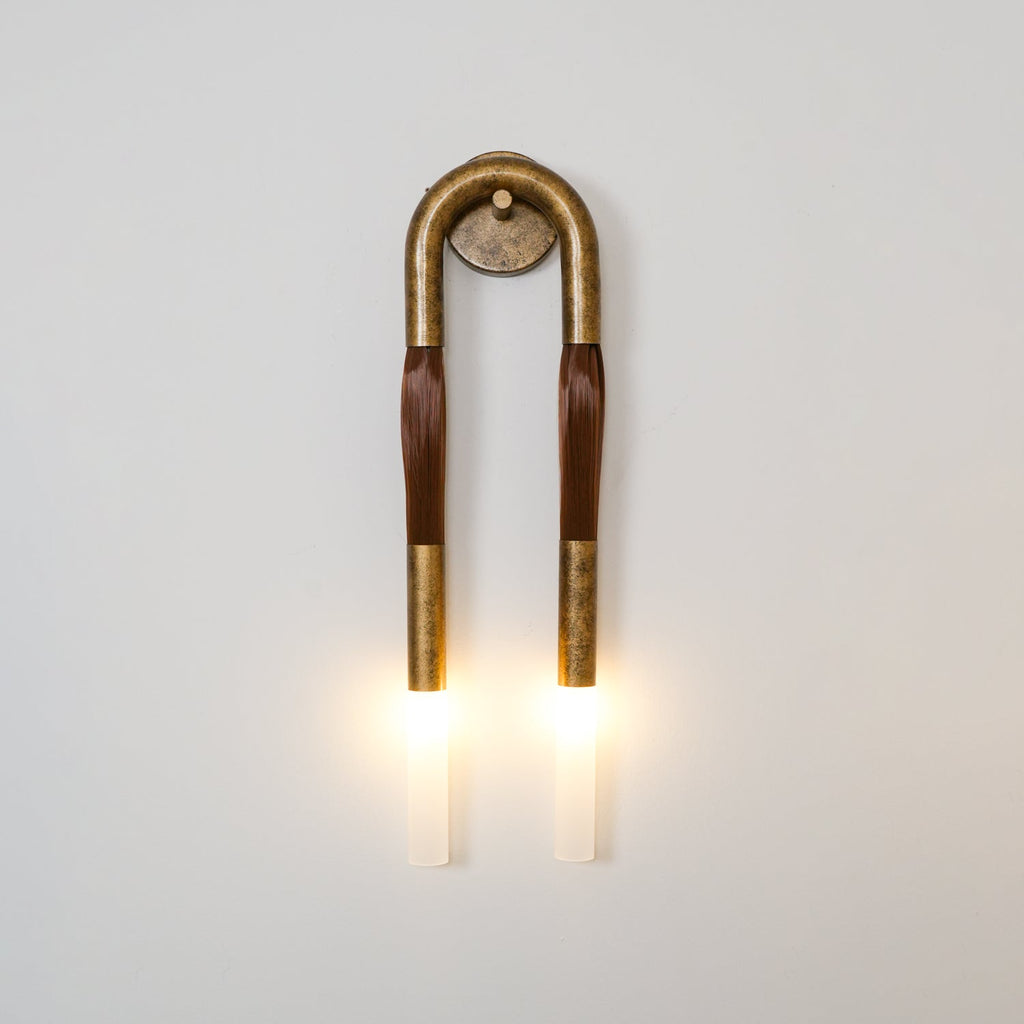 Elegant Wall Sconce Light with Glass Shade and Iron Frame – Indoor 18cm 0