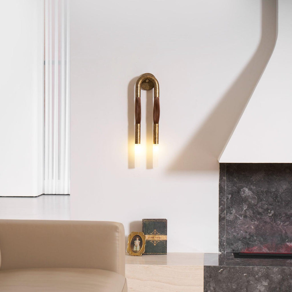 Elegant Wall Sconce Light with Glass Shade and Iron Frame – Indoor 18cm 2