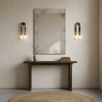 Elegant Wall Sconce Light with Glass Shade and Iron Frame – Indoor 18cm 3