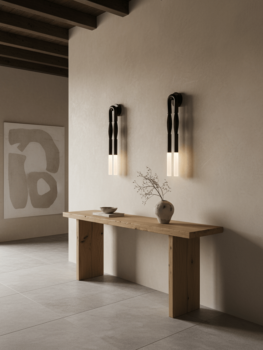 Elegant Wall Sconce Light with Glass Shade and Iron Frame – Indoor 18cm 6
