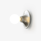 Elegant Wall Sconce Lighting with Metal Base and Mirrored Bulb - Modern Indoor Wall Light 1